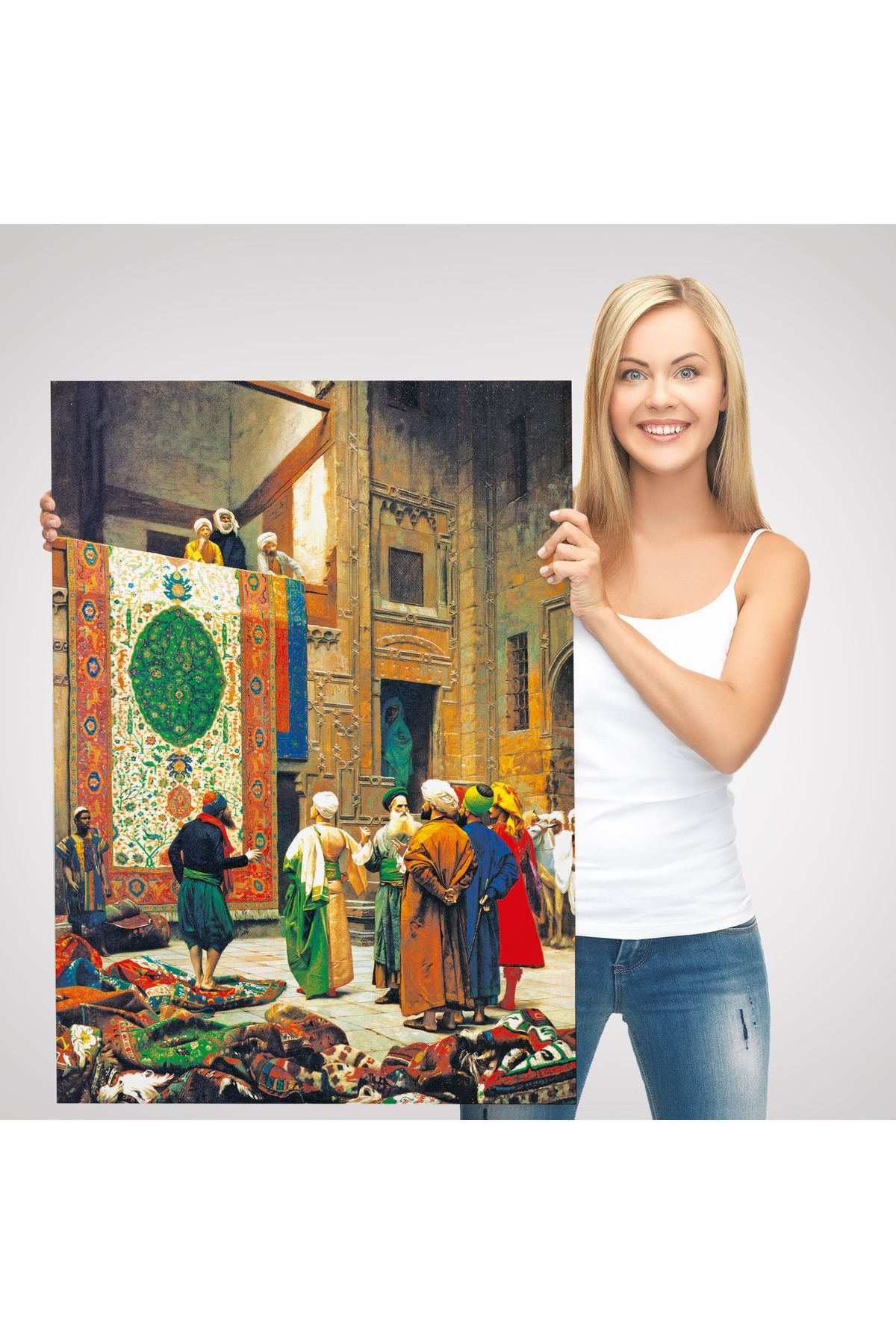 DB  Jean Leon Gerome Halı Tüccarı Duvar Tablosu-6452
