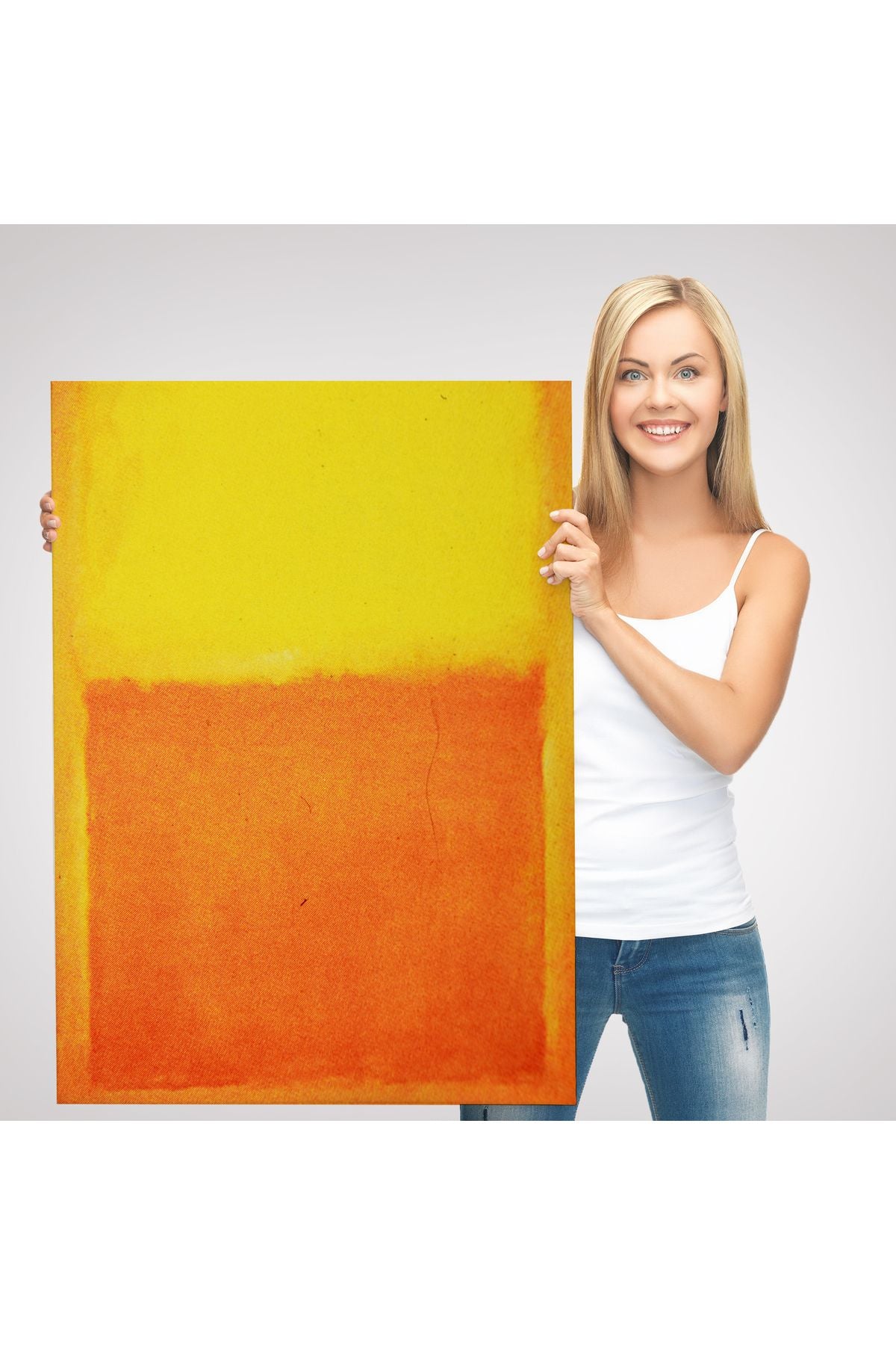 Mark Rothko Turuncu Sarı Eseri Kanvas Tablo-5107