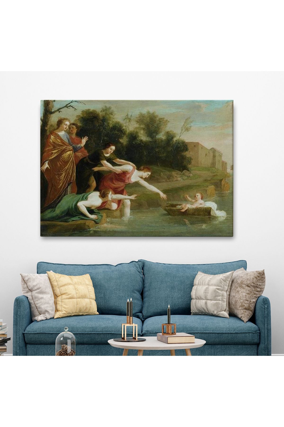 Jacques Stella - Musa'nın Bulunuşu Tablosu - The Finding of Moses-6579