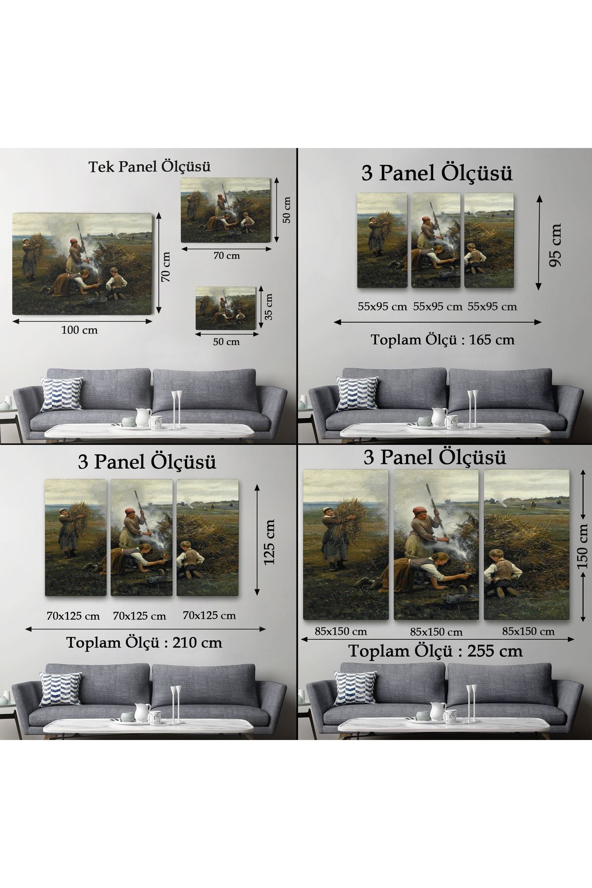 Ateş Yakmaya Çalışan Ukraynalı Köylüler Tablosu-6538