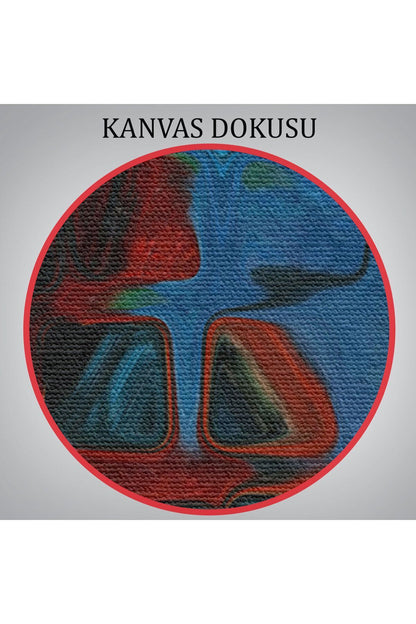 Özel Tasarım Renkli Buz Cam Kanvas Tablo-5883