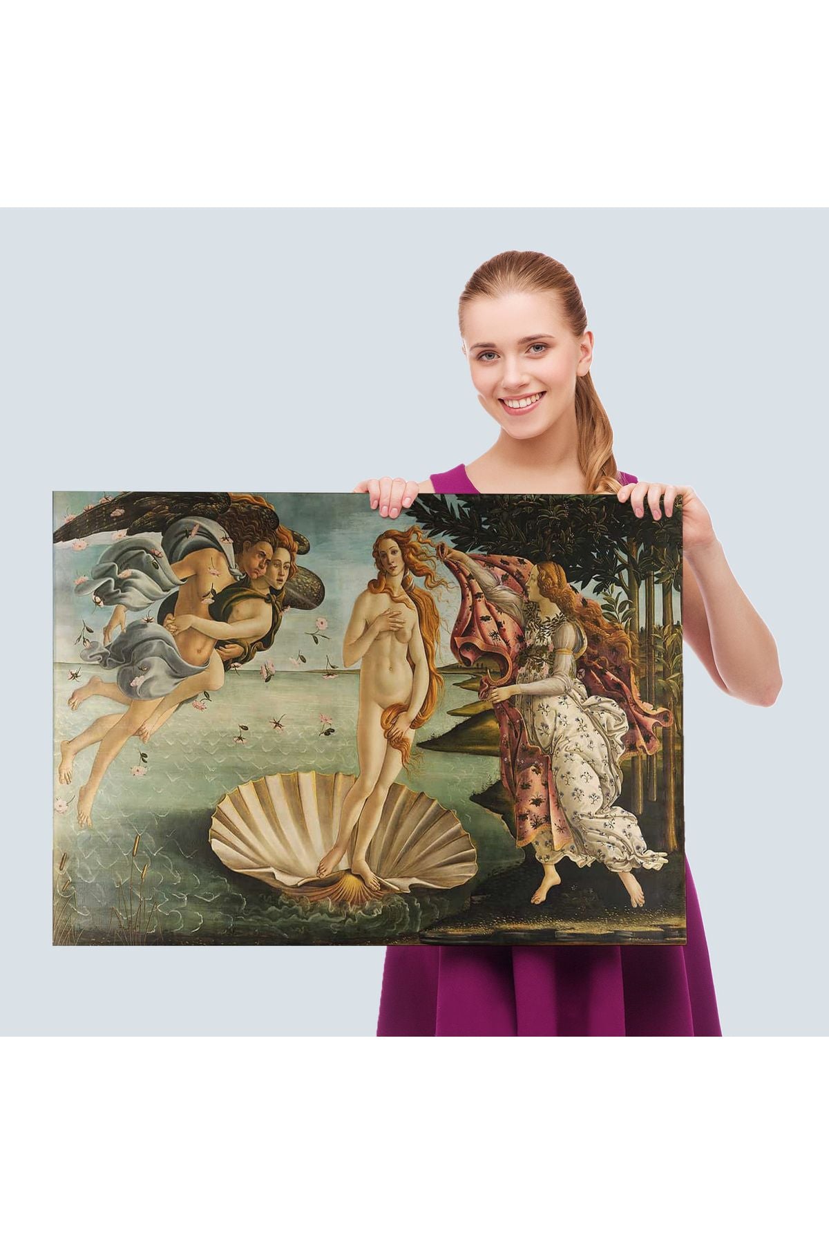 Dekoratif Duvar Tablosu-Venüs'ün Doğuşu Eseri Sandro Botticelli Kanvas Tablo 5163