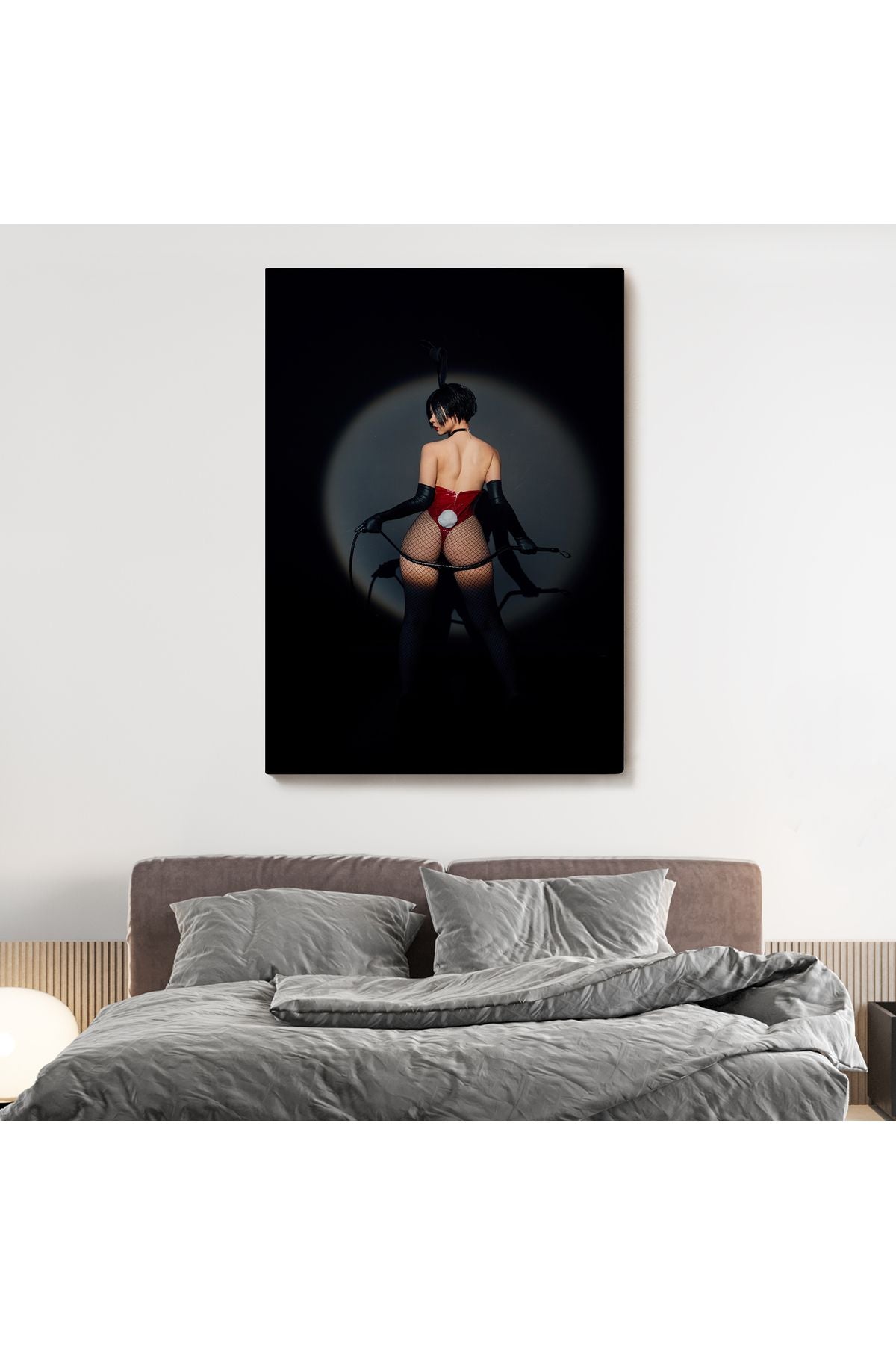 Dekoratif Kanvas Tablo, Duvar Tablosu-İç Çamaşırı ve Seksi Çıplak Kadın, Yatak Odası 5267