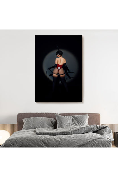 Dekoratif Kanvas Tablo, Duvar Tablosu-İç Çamaşırı ve Seksi Çıplak Kadın, Yatak Odası 5267