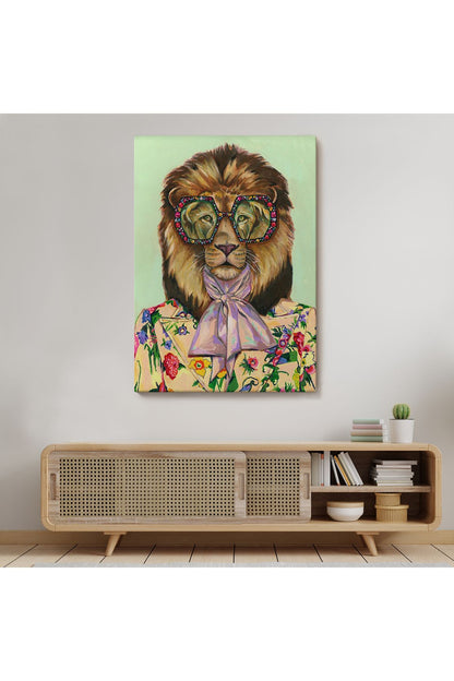 Tüketim Bağımlısı Sosyetik Kaplan Duvar Tablosu-6162