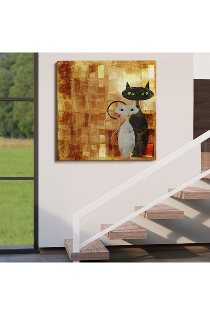 Soyut Kediler Kanvas Tablo-5886