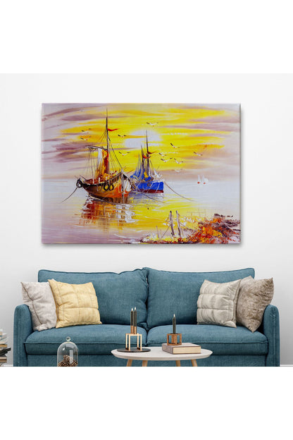 Venedik İtalya Yağlıboya Görünüm Dekoratif Kanvas Duvar Tablosu-3489