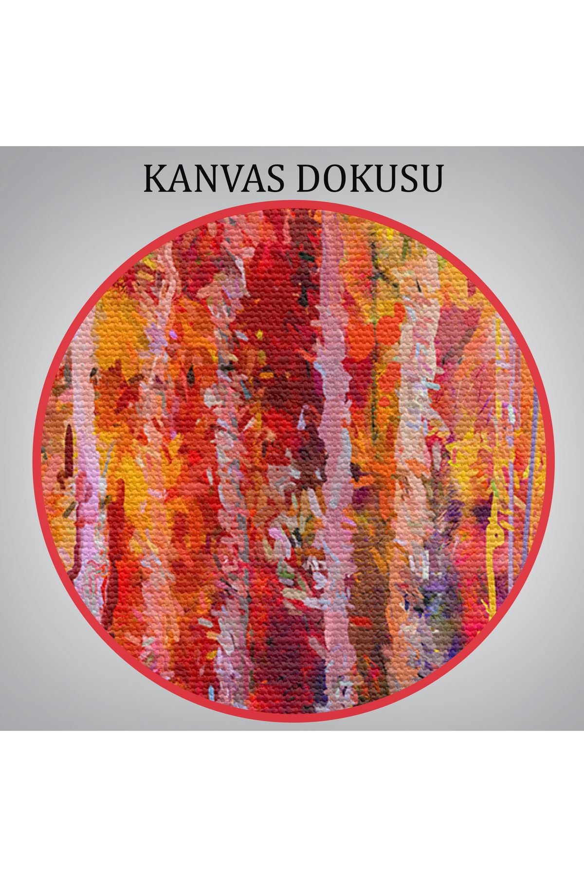 Son Bahar Ağaçları Yağlıboya Görünüm Dekoratif Kanvas Duvar Tablosu-3506