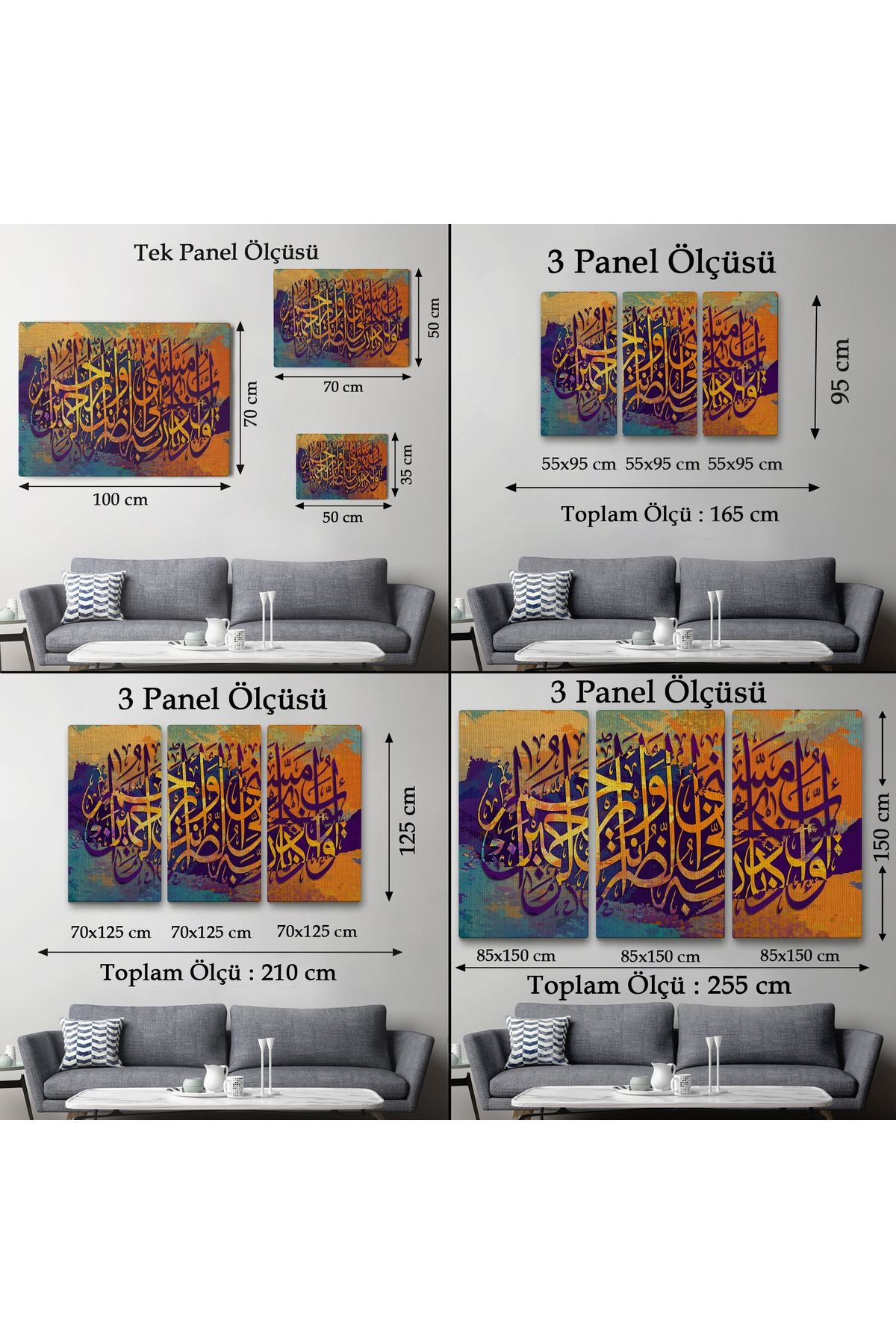 Bu Dert Gelip Beni Buldu, Sen Merhametlilerin en Merhametlisisin Ayet Kanvas Tablo-3360