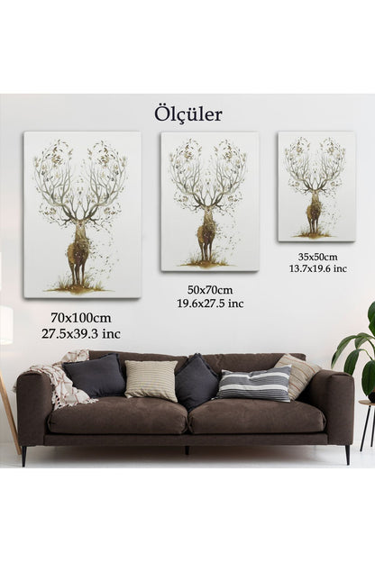 emn seri001 Yaprak Boynuzlu Geyik Tablosu-6133