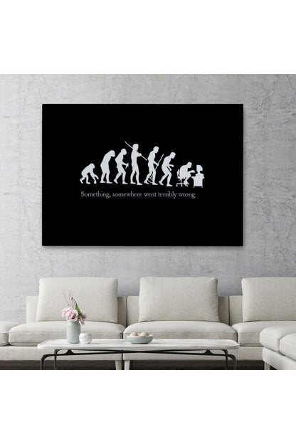 Bir Yerde Bir Şey Çok Yanlış Gitti Kanvas Duvar Tablosu-5410
