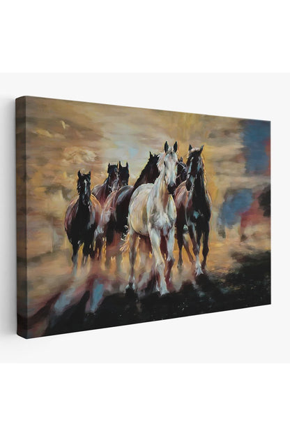 Koşan Atlar Dekoratif Duvar Tablosu-3670