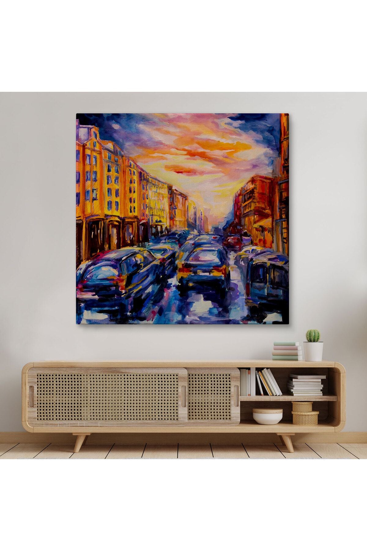 Şehir Trafiği Kanvas Tablo-5901