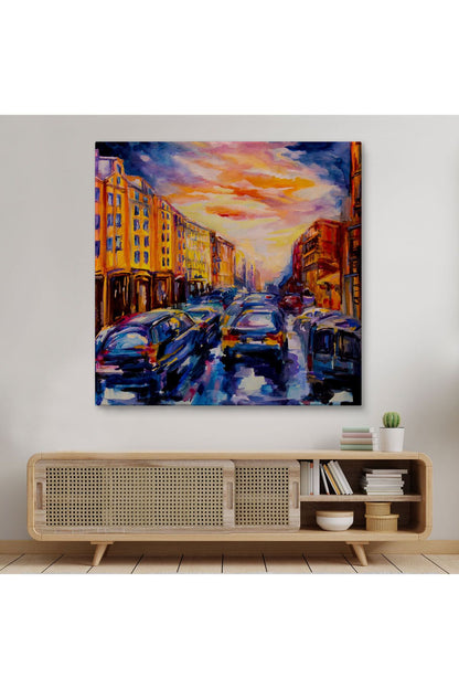 Şehir Trafiği Kanvas Tablo-5901