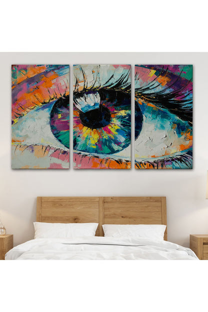 Gözün Kavramsal Soyut Resmi Yağlıboya Görünüm Kanvas Tablo-3655