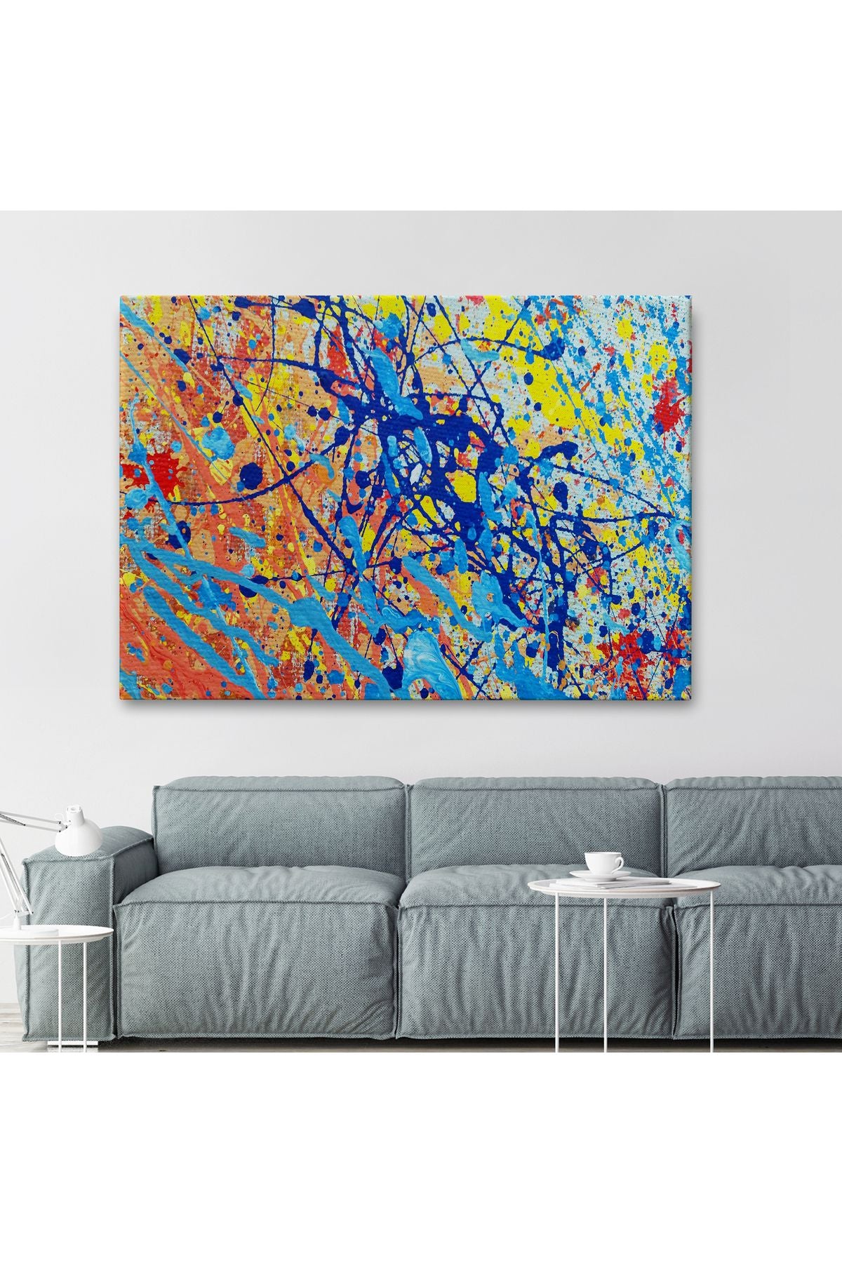 Soyut Sanatsal Yağlıboya Görünüm Dekoratif Kanvas Duvar Tablosu-3549