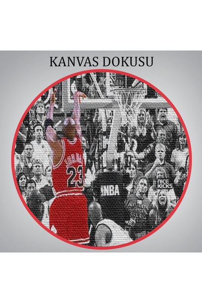 Michael Jordan Maç Sonu Şutu Kanvas Tablo, Chicago Bulls Nba-5088