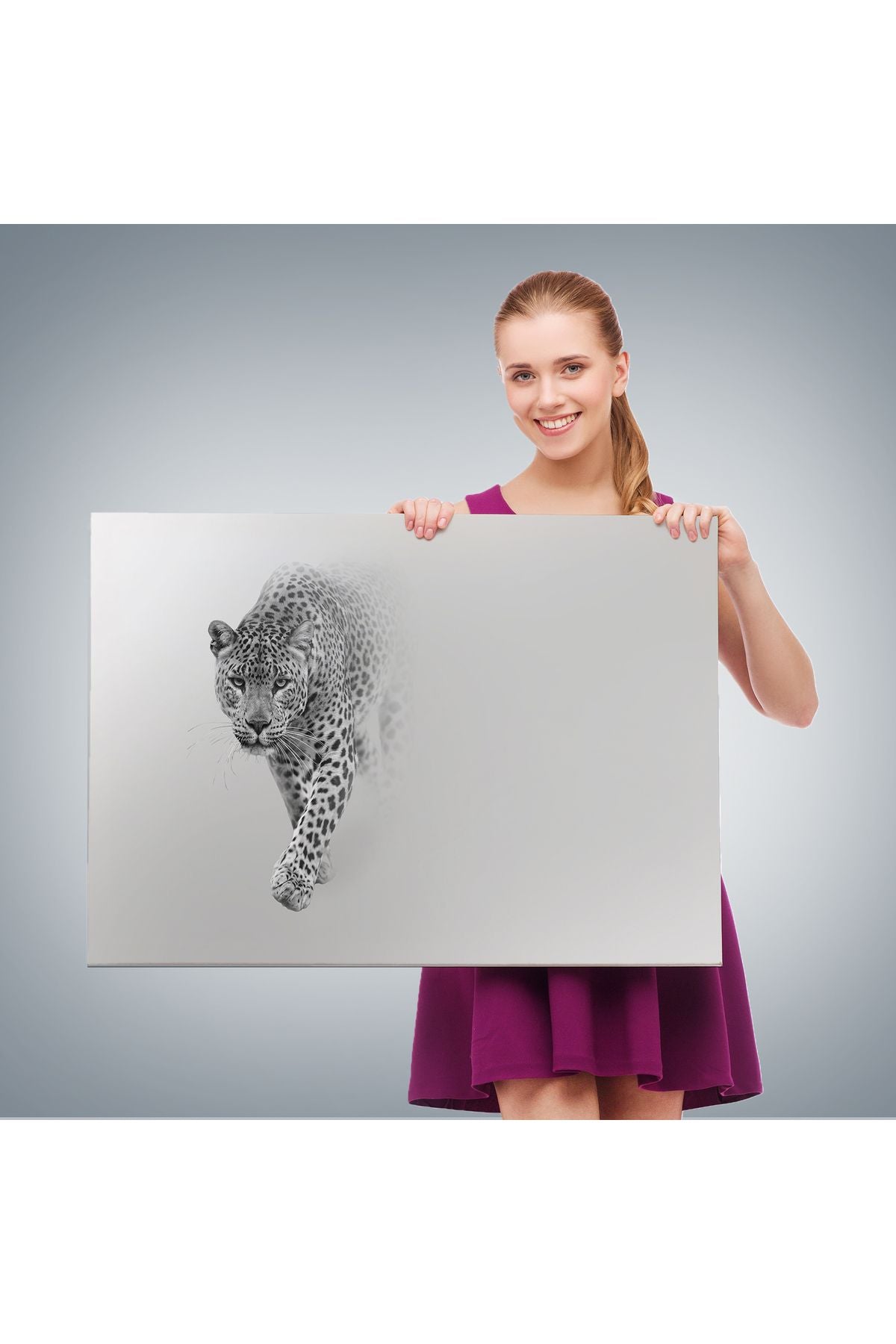 Leopar Dekoratif Kanvas Tablo 1154