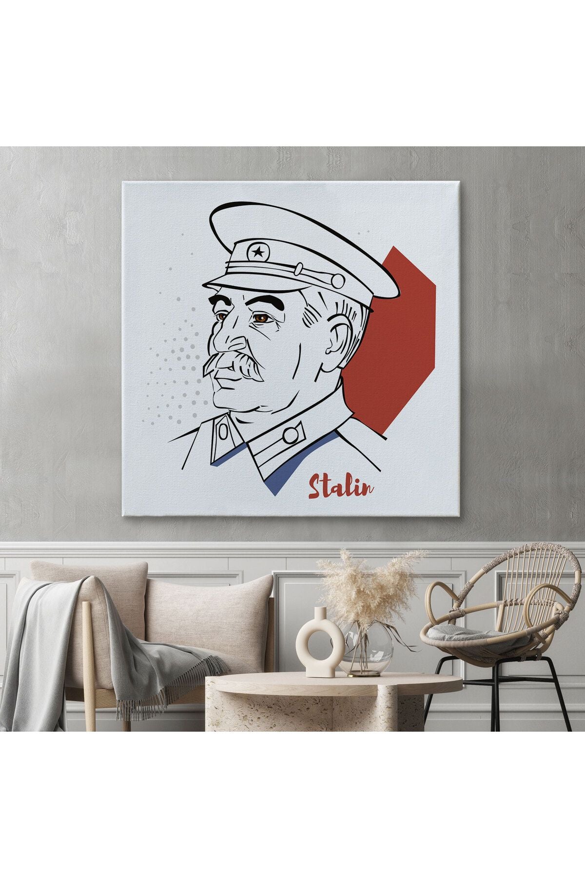 Stalin Dekoratif Kanvas Duvar Tablosu-5822