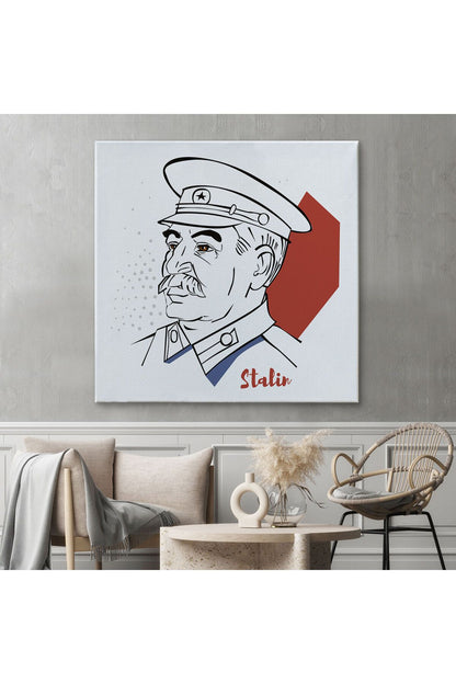Stalin Dekoratif Kanvas Duvar Tablosu-5822