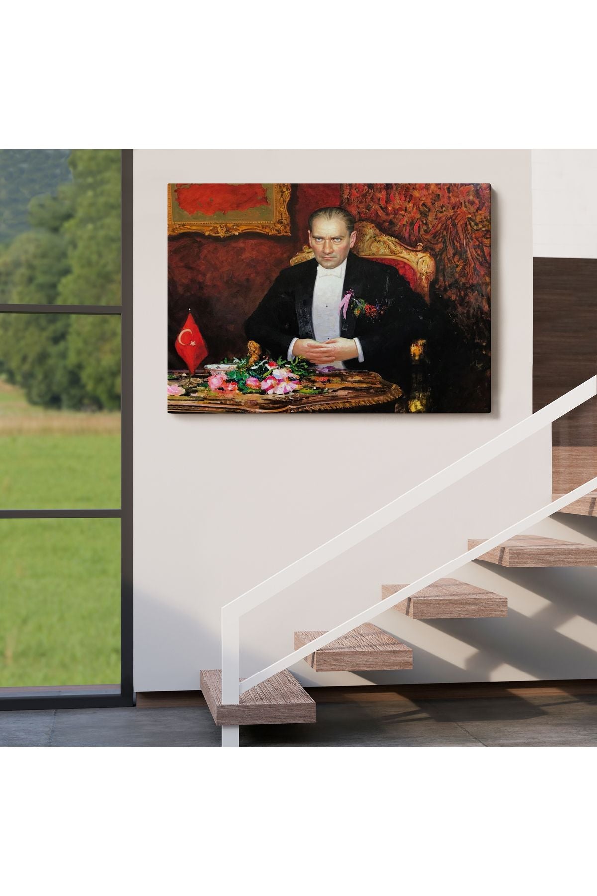 Keskin Bakışlı Atatürk Tablosu-6553