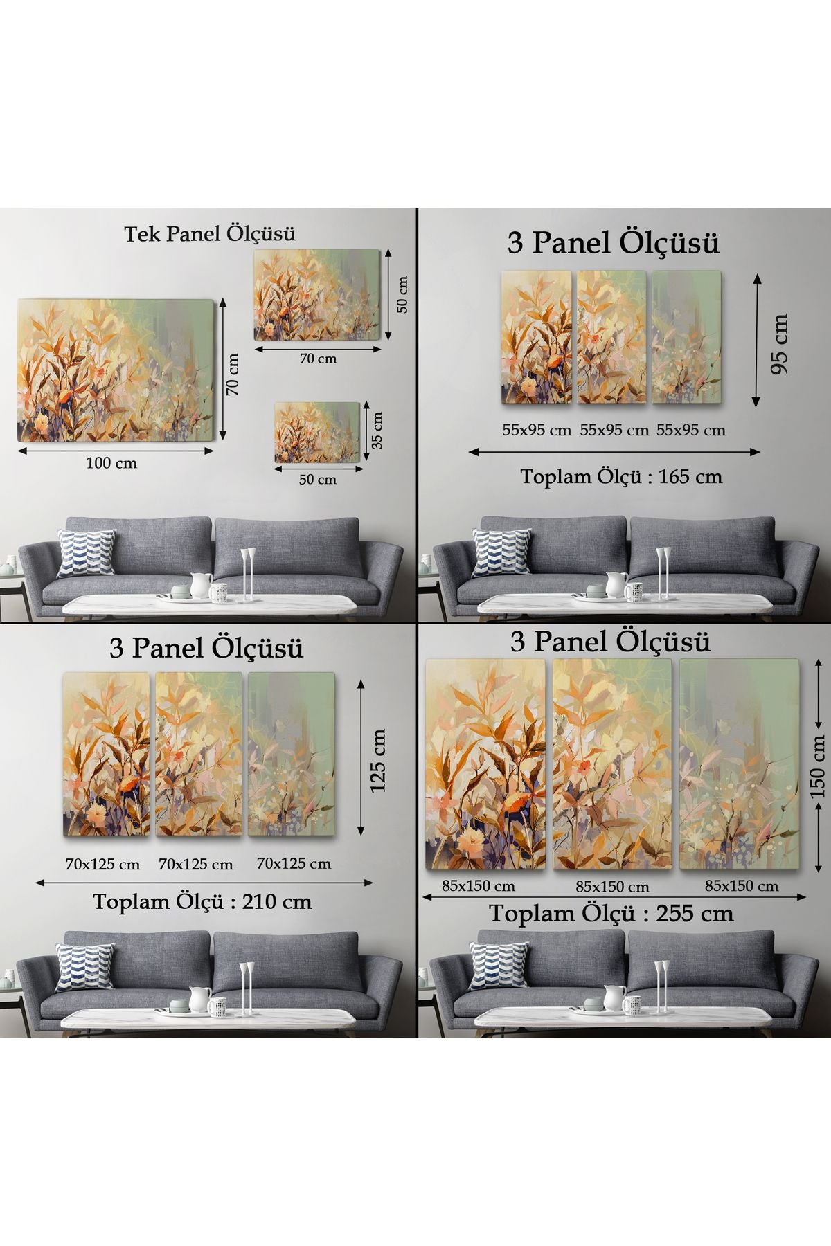 Renkli Yapraklar Duvar Tablosu-1240