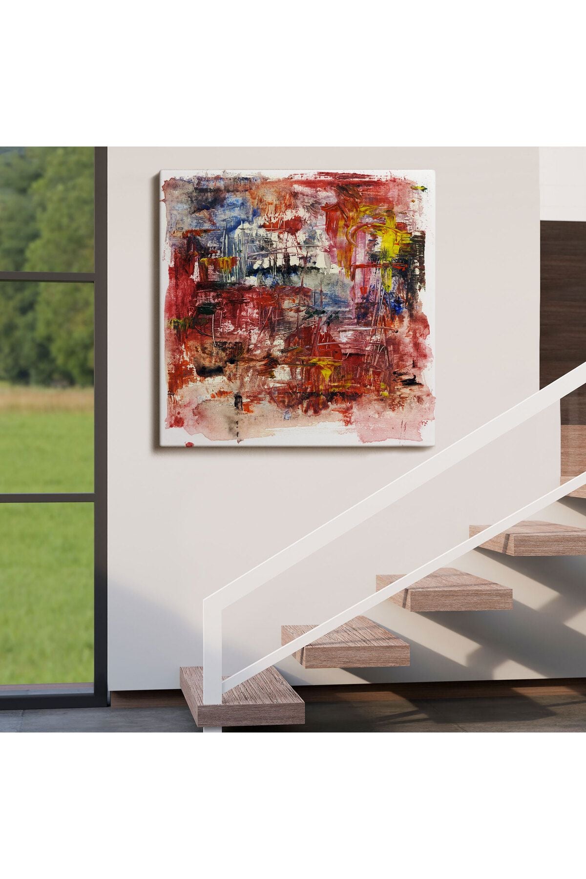 Yağlıboya Görünümlü Soyut Kanvas Tablo-5904
