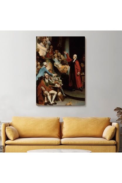 Patrick Henry Virginia burgesses Evinin Önünde Duvar Tablosu-6408