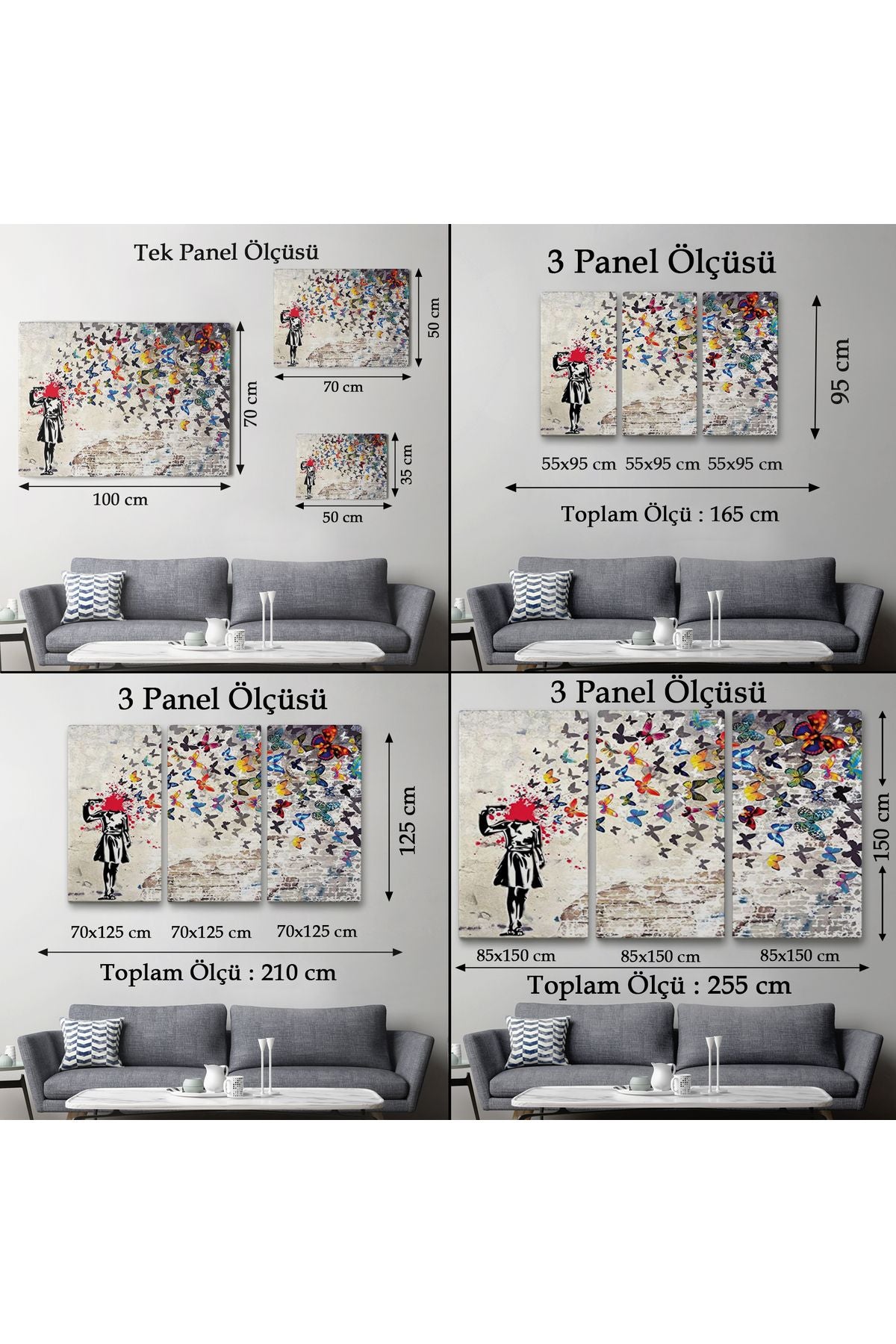 Kelebek Kanvas Tablo