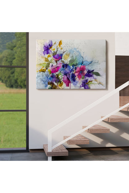 Modern Sanat Soyut Çiçekler Dekoratif Kanvas Duvar Tablo-3650