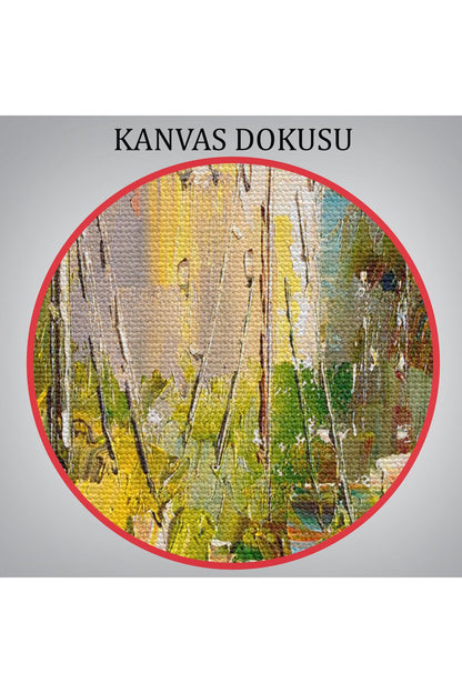 Liman Manzarası Yağlıboya Görünüm Dekoratif Kanvas Duvar Tablosu-5931