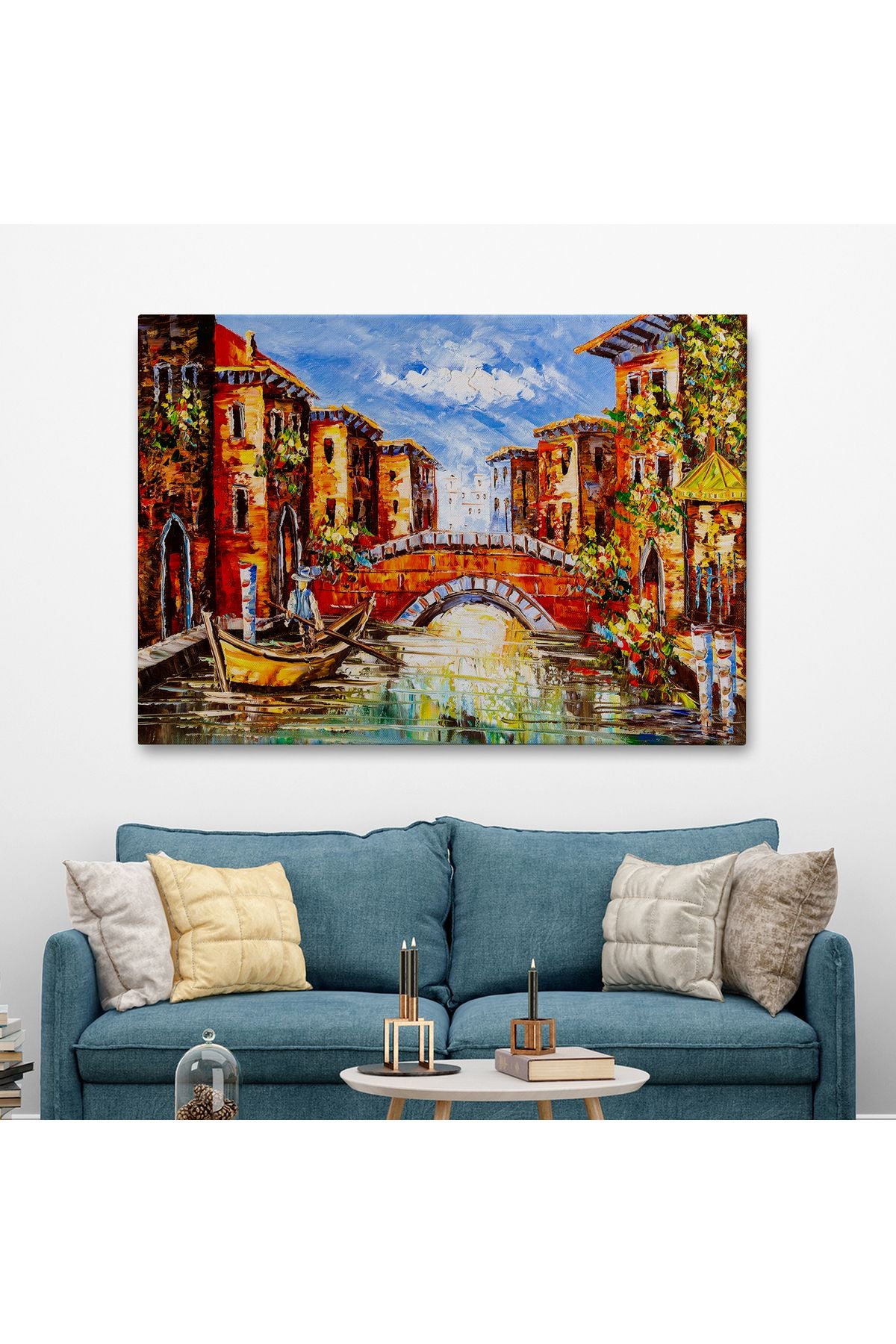 Venedik İtalya Yağlı Boya Görünümlü Tablo-1201
