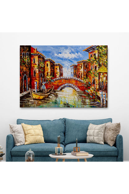 Venedik İtalya Yağlı Boya Görünümlü Tablo-1201