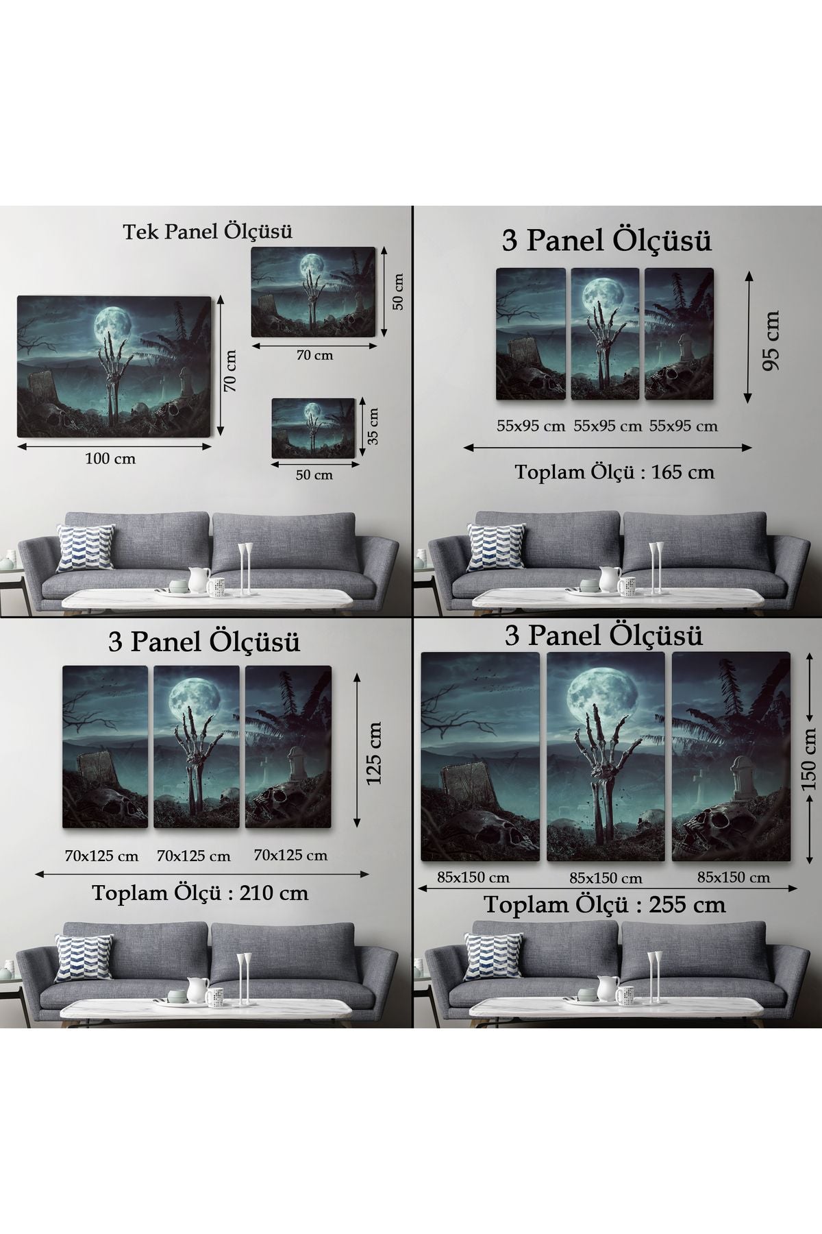 Mezardan Çıkan El, Mezarlıkta Dirilmiş El Dekoratif Duvar Tablosu-5205