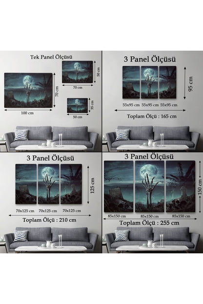 Mezardan Çıkan El, Mezarlıkta Dirilmiş El Dekoratif Duvar Tablosu-5205