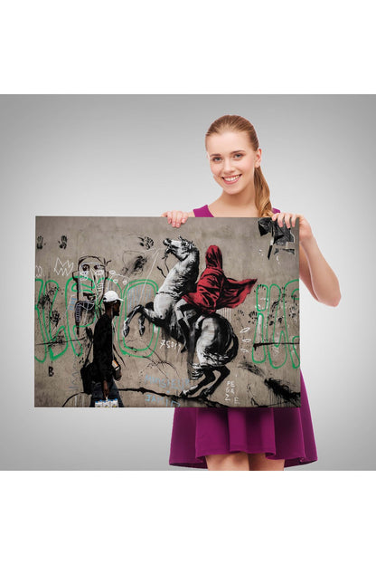 Banksy Napolyon Geçişi Alpler Kanvas Tablosu-5094