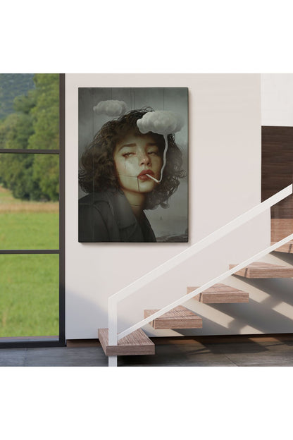 Gerçeküstü Sanat Eserleri Bulut ve Duman Tuvalı Kanvas Tablo-5226