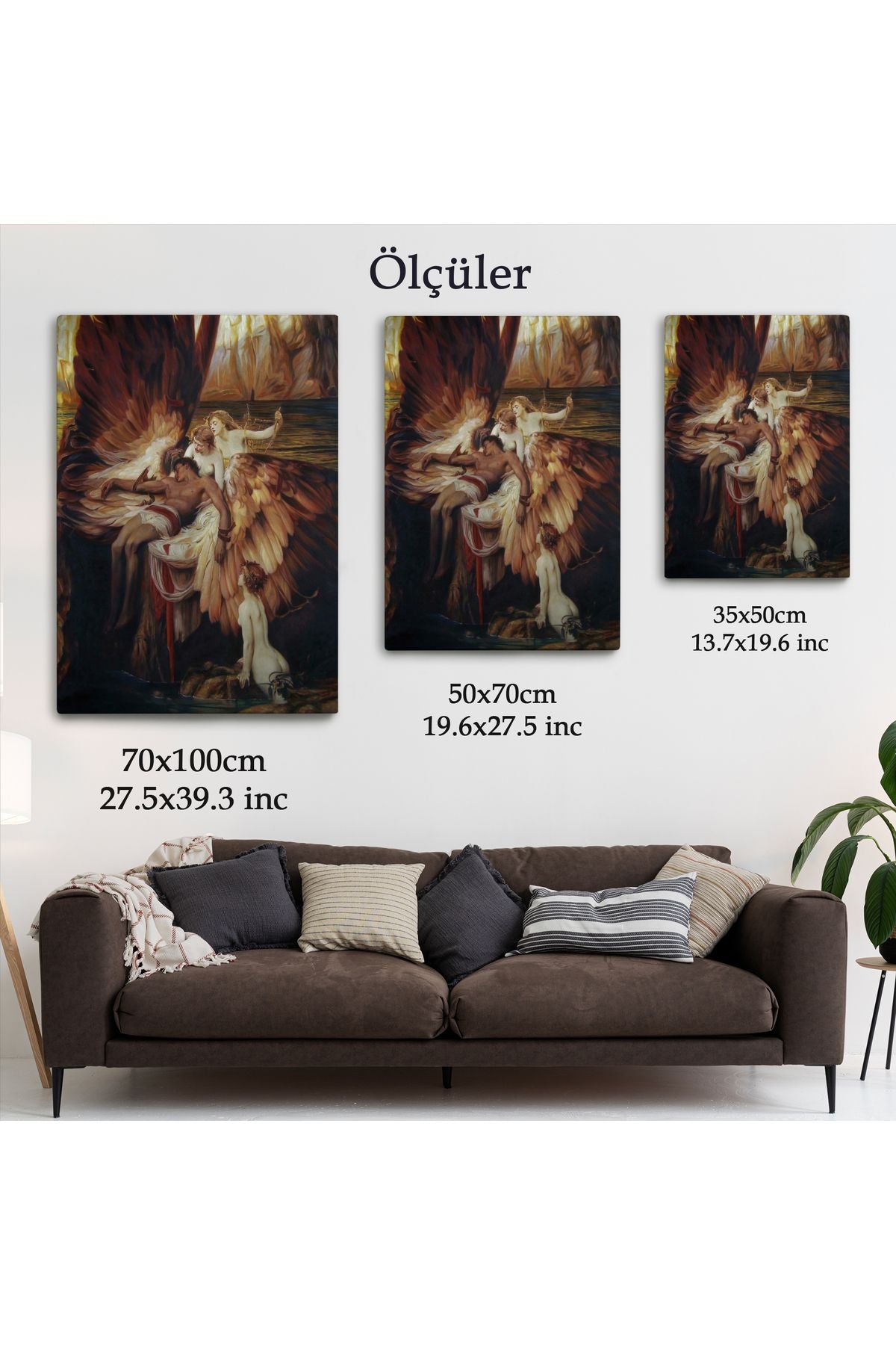 İkarus İçin Ağlayan Melekler Tablosu - Lament For Icarus-6499