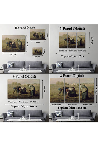 YB Millet Darı Toplayıcı Kadınlar Tablosu - Jean-François - French-6652