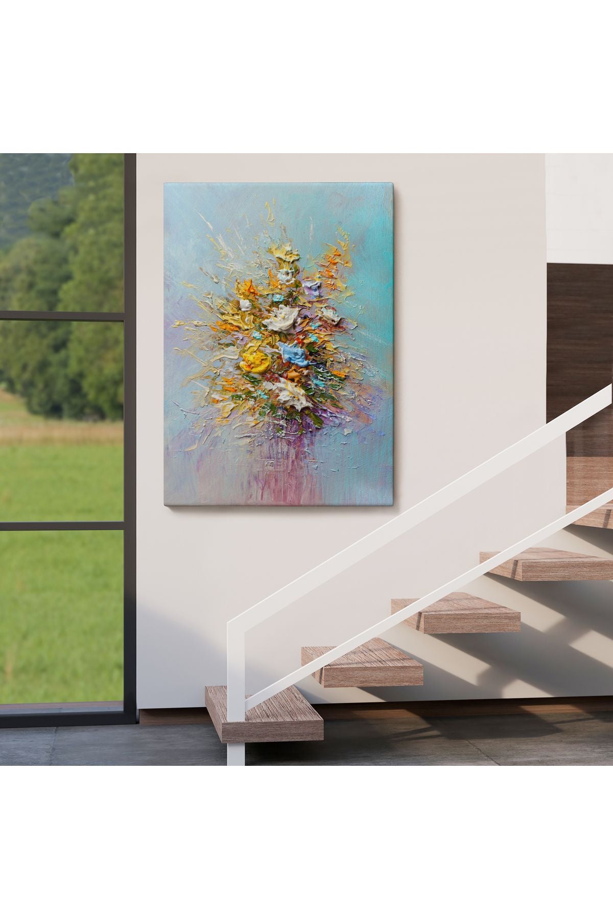 Yağlıboya Çiçek Sanatı Tablosu-5927