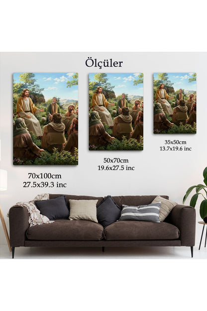 İsa Mesih Havarilerine Ders Veriyor, Hristiyan Hediye Tablosu Jesus Christ -6382