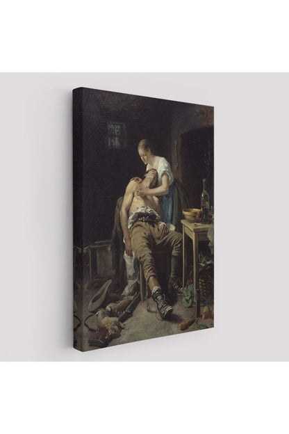 Yaralı Kaçak Avcı (1881) Duvar Tablosu-6059