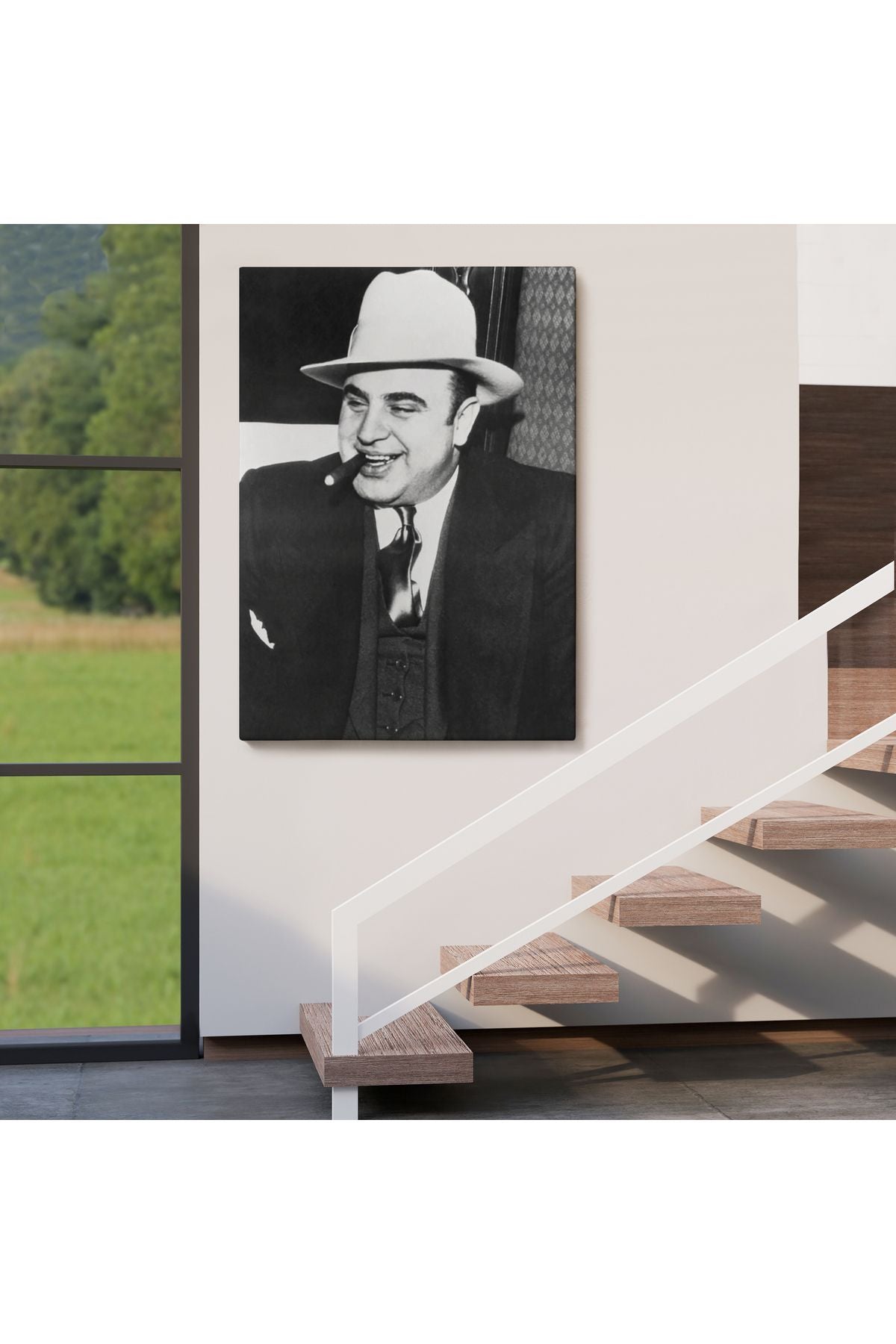 Ünlü Sabıka Fotoğrafı Posteri, Ünlü Mafya Patronu, Al Capone Kanvas Tablo-5292