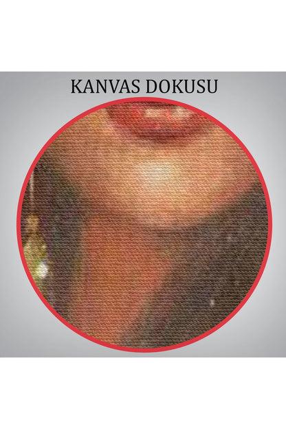 Kırmızı Başörtülü Güzel kadın Duvar Tablosu-6206