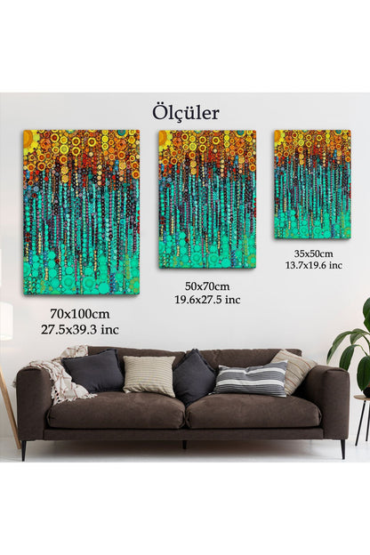 Renkli Sarmaşık Duvar Tablosu-6101