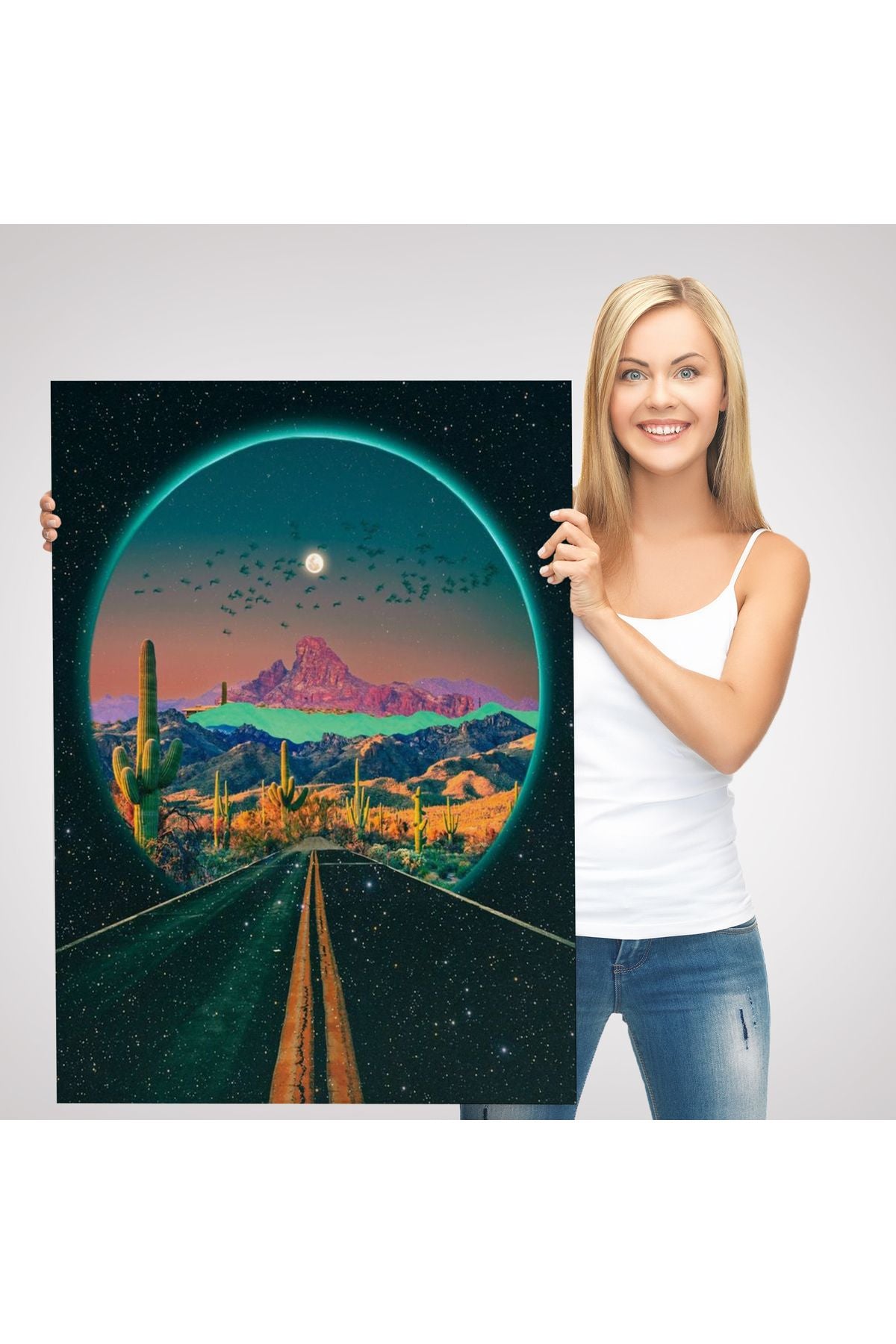 Sürreal Colorado Yol Manzarası Dekoratif Duvar Tablosu-6207