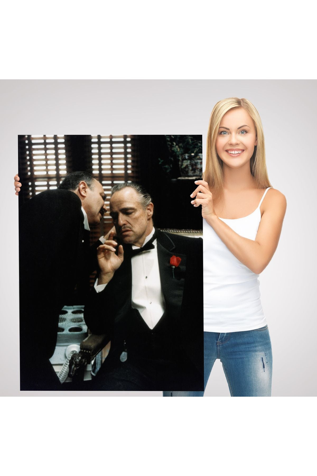 The Godfather Kanvas Tablo, Vito Corleone Film Sahnesi Kanvas Tablo-5279