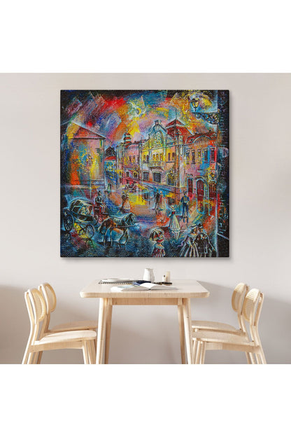 Renkli Şehir Manzarası Kanvas Tablo-5902