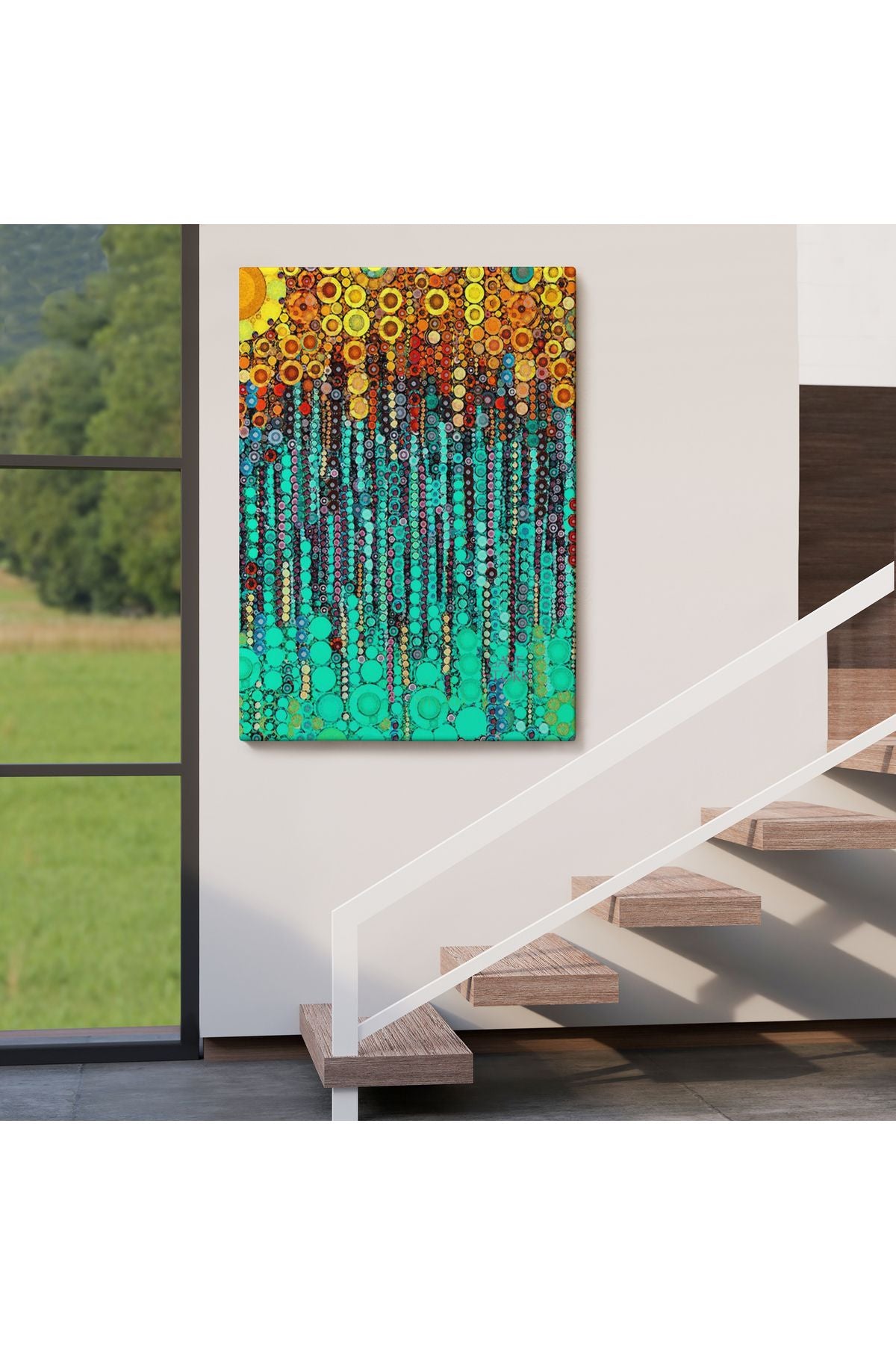 Renkli Sarmaşık Duvar Tablosu-6101