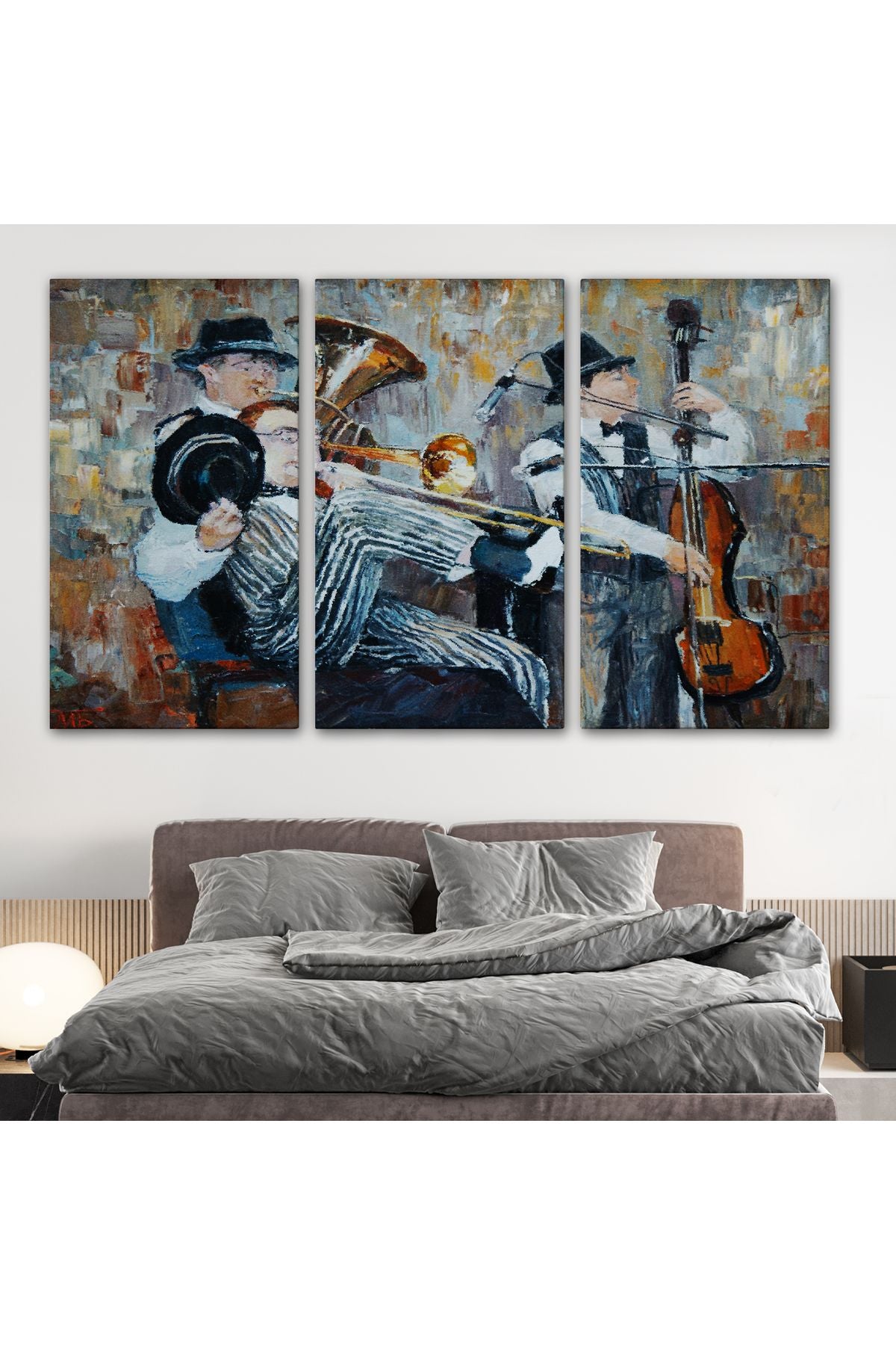 Özel Tasarım, Dekortif  BaskıMüzik Çalan Orkestra Dekoratif Duvar Tablosu-3743